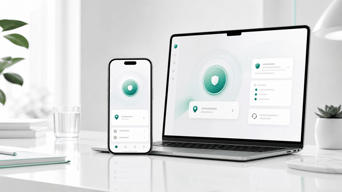 matoraVPN app screens on Apple devices